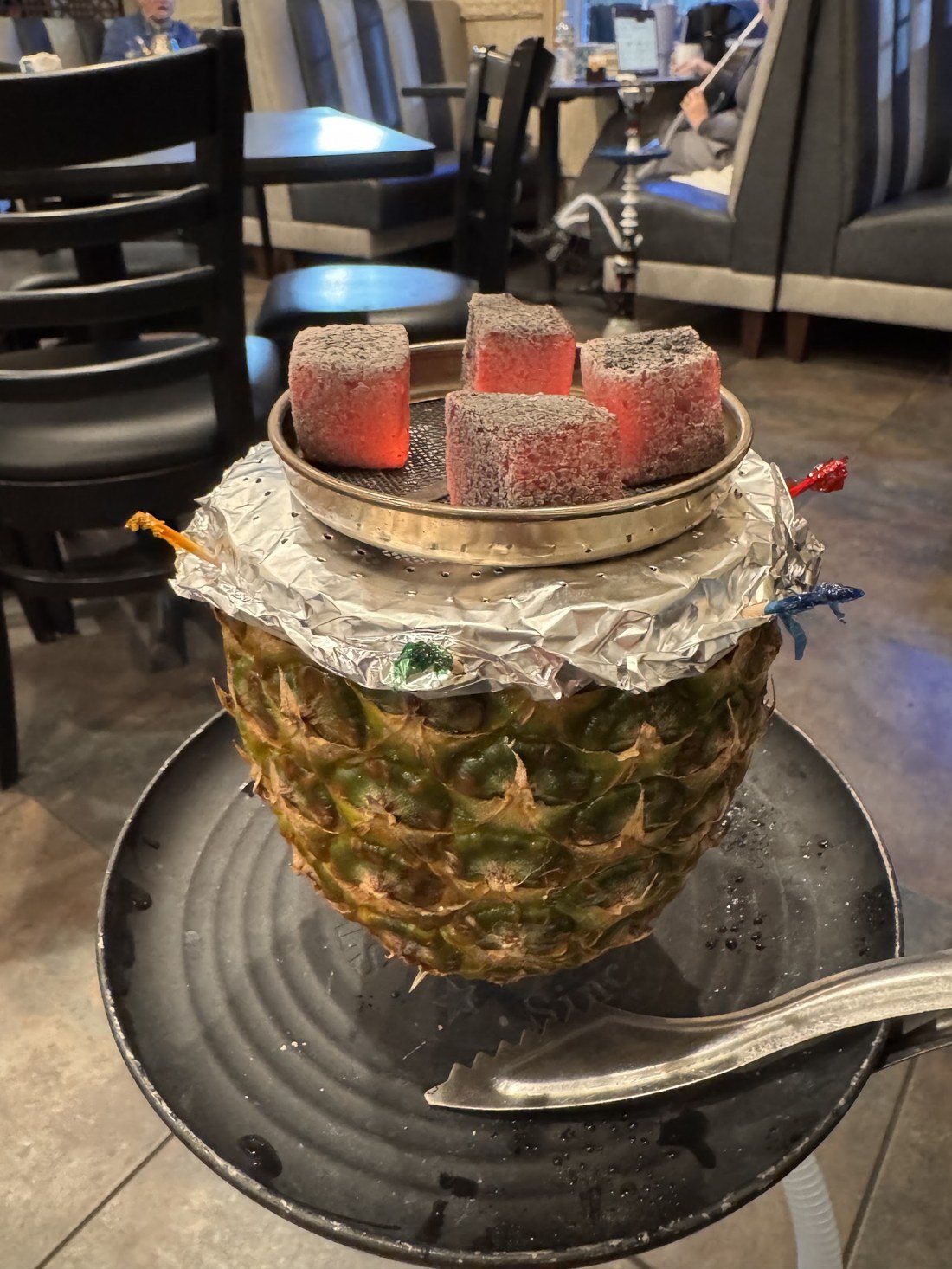 Fresh pineapple hookah